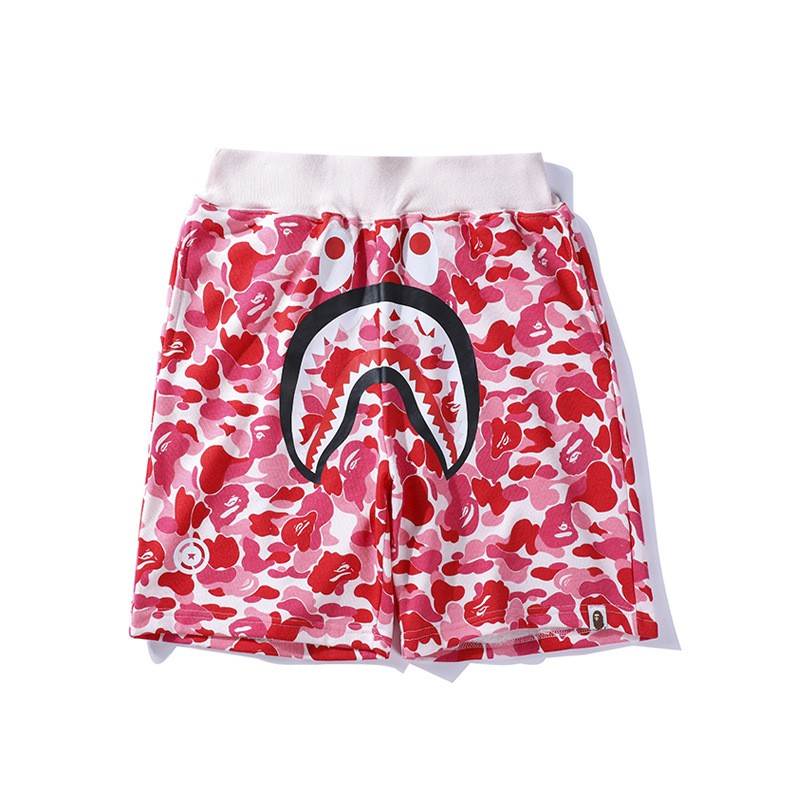 bape pink shorts