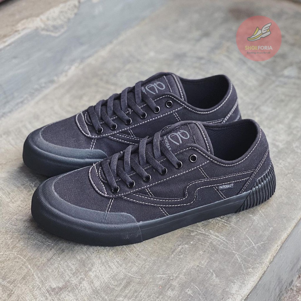 Sneakers Patrobas Equip All Black Low Cut Original 100% (School Shoes ...