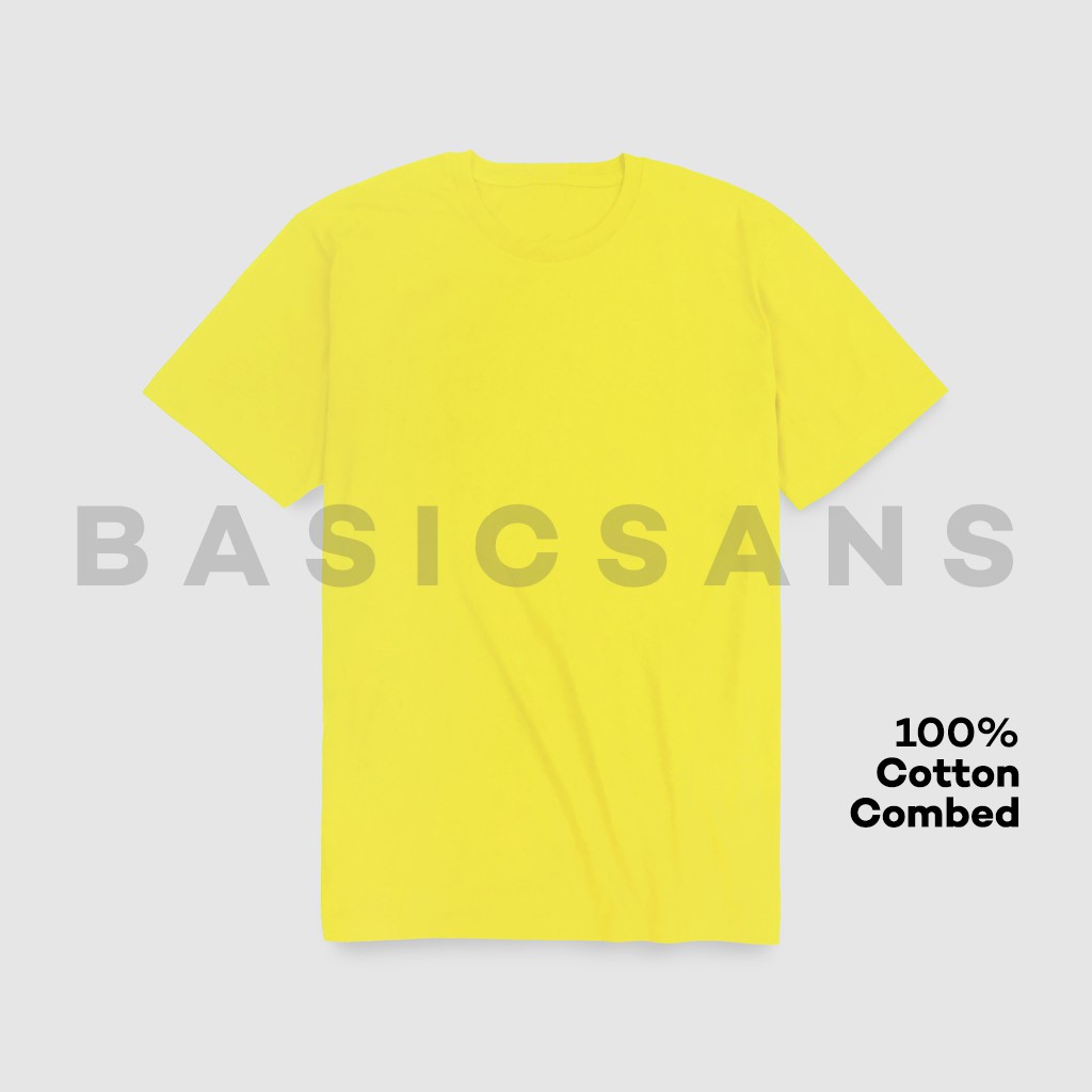 Plain T Shirt 30s 100 Cotton Combed 30s Yellow Men Plain T Shirt 30s 100 Cotton Combed 30s Yellow Men