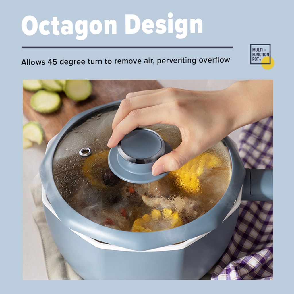 Cornell 1.5L Portable Mini Cooker, MultiFunctional Pot CMCS2000PP/BL