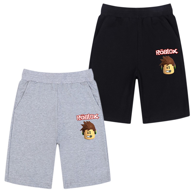 Boys Funny Roblox Character Head Video Game Graphic Shorts Black Cartoon Sports Clothes For Kids Shopee Singapore - roblox character funny