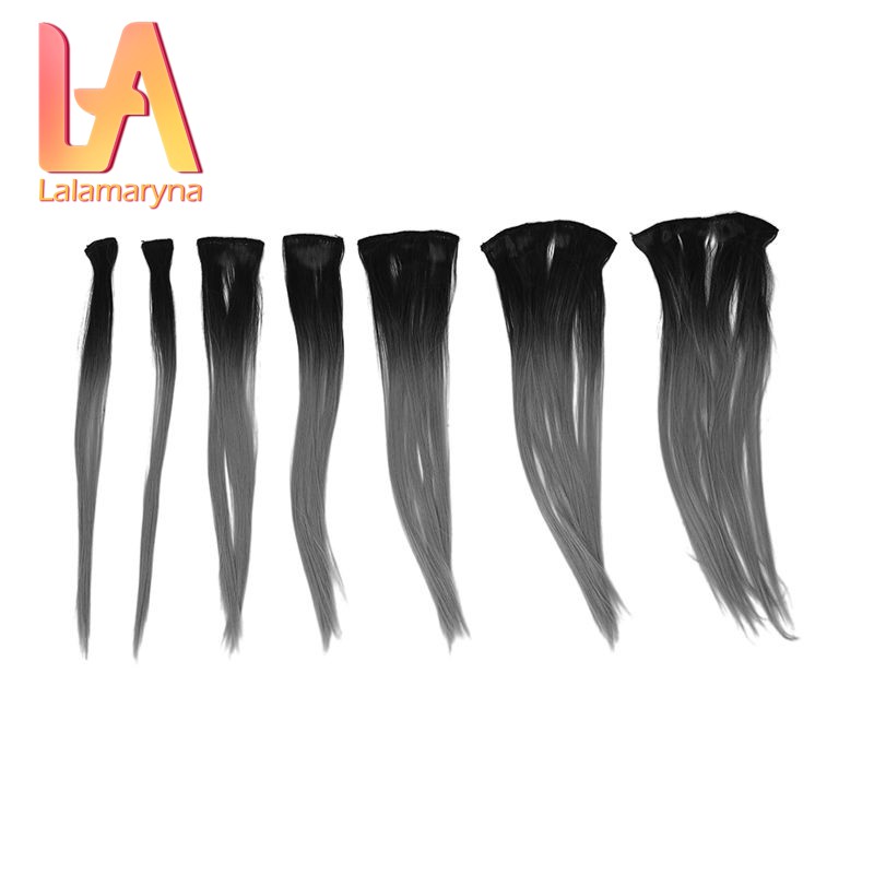 La Clip In Ombre Hair Extensions Dip Dye Hair Shopee Singapore