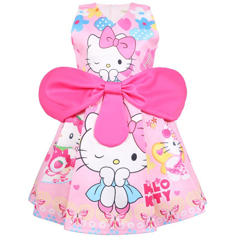 Hello Kitty Girl Princess Dress Birthday Party Dress Baby Girl