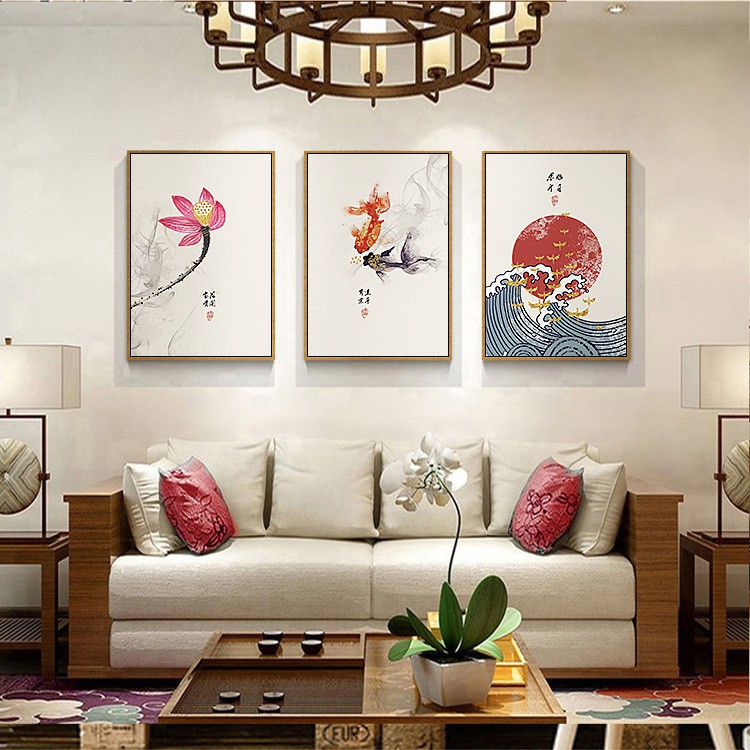 Traditional Chinese Poster Vase Wall Art Canvas Painting Minimalist