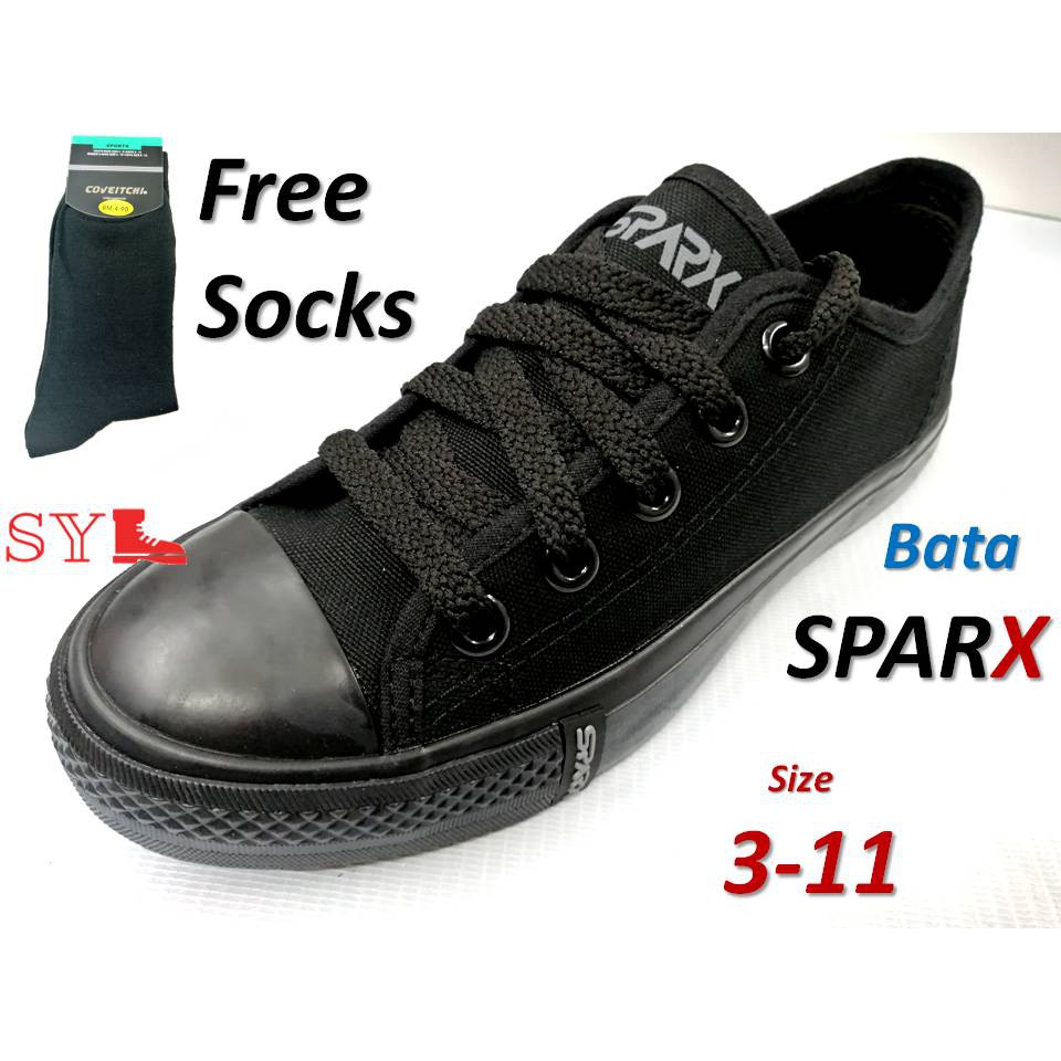 bata black casual shoes