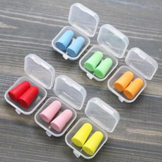 [Ready Stock] Candy Color Noise Reduction Soft Foam Earplugs Travel Sleep Study Soundproof Earplugs