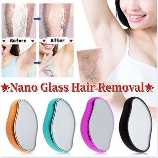 🇸🇬24H SHIP🇸🇬 Nano Glass Hair Removal safety Painless Epilator Until Root Exfoliation Portable Body Hair Removal Device Beauty Tool Magic Hair Eraser