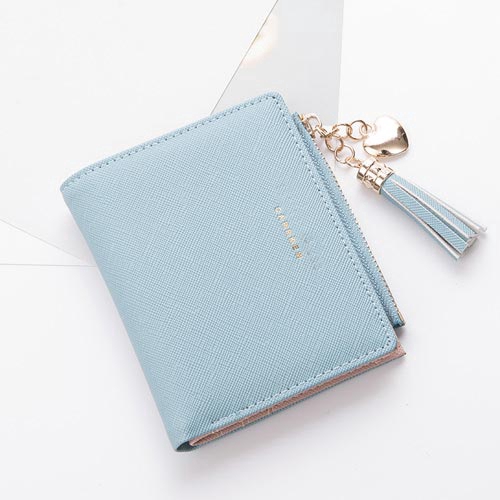 Yocipa Small Coin Purse For Women Leather Change Pouch Card Holder Wallet Zipper Olive Green 