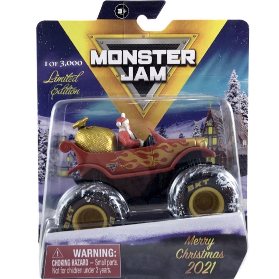 New 2021 Limited Edition Monster Jam 1 64 Christmas X mas Santa s