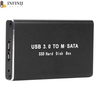 [infinij]Mini SSD Hard Drive Enclosure USB 3.0 to mSATA External Hard Disk HDD Case