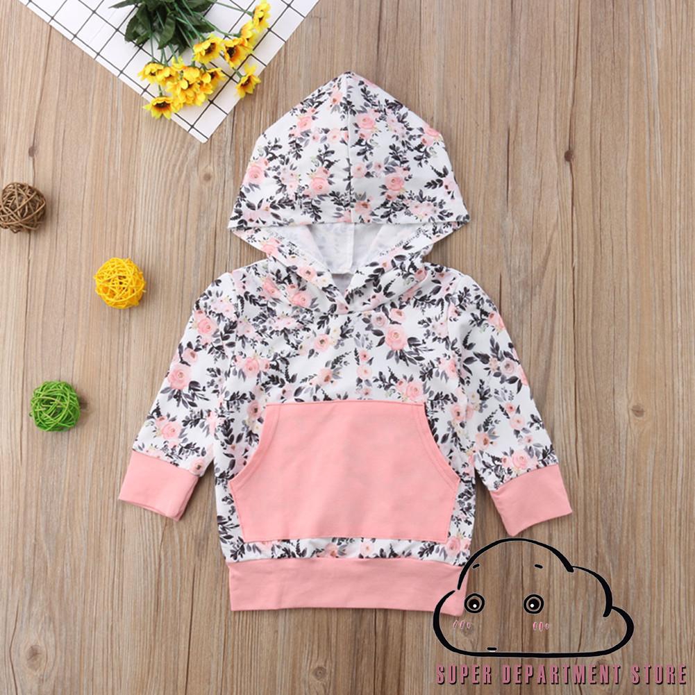 girls floral hoodie