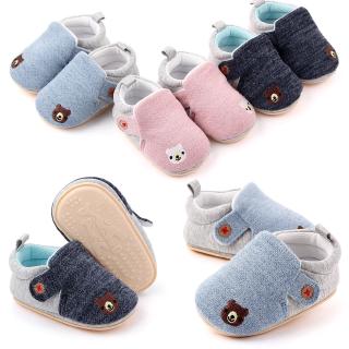 3 Colors Newborn Baby Shoes Cute Bear Pink Princess Soft Sole Shoe Breathable Infant Toddler Shoes Blue #0