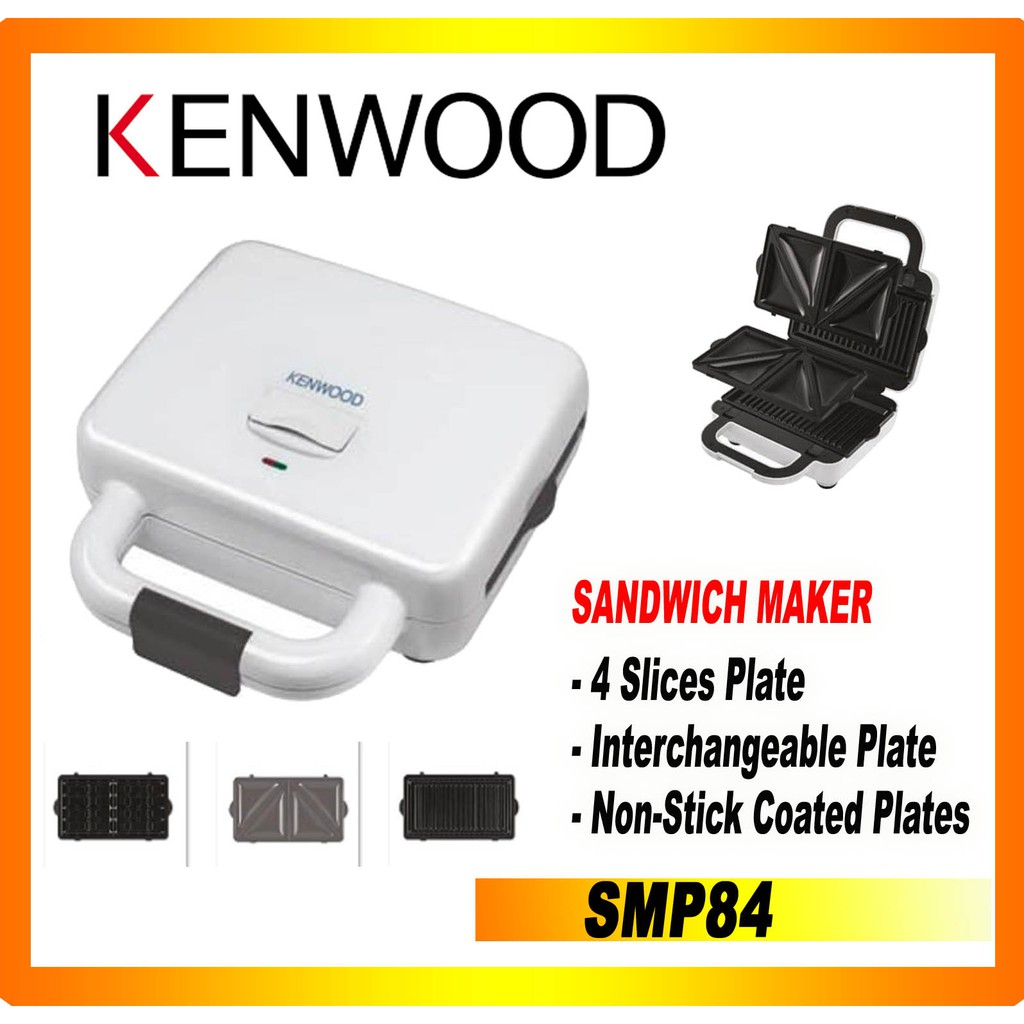 KENWOOD SMP84 Sandwich Maker (White) Shopee Singapore