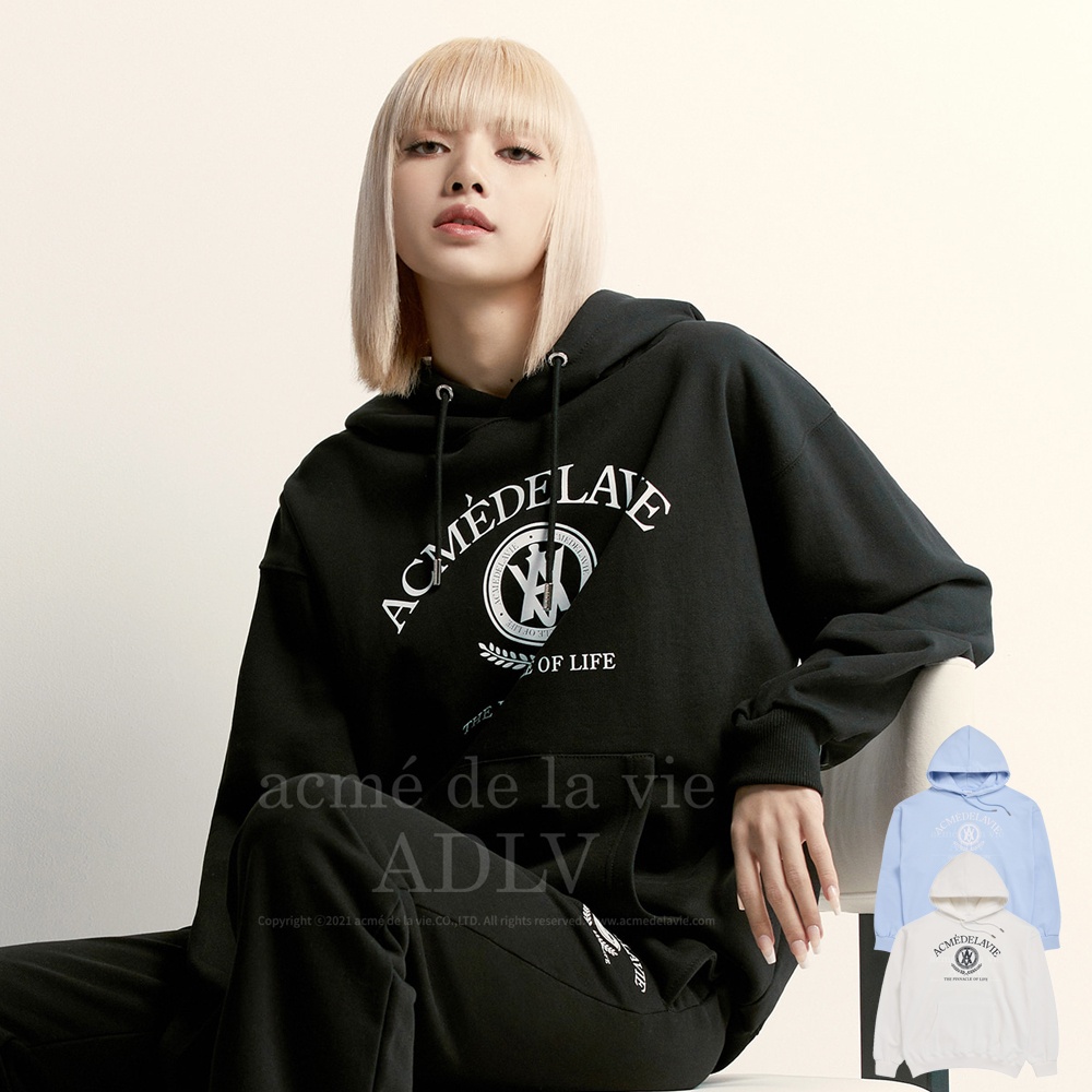 さらに100円引き◇ACME DE LA VIE◇LAUREL A LOGO EMBLEM HOODIE