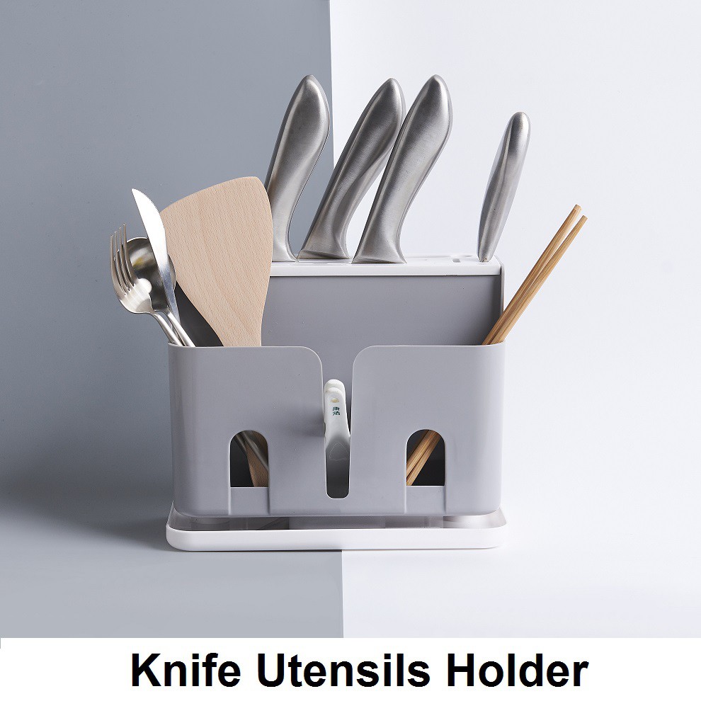 Kitchen Knife Cutlery Utensils Drainer Drying Holder Organizer Spoon ...