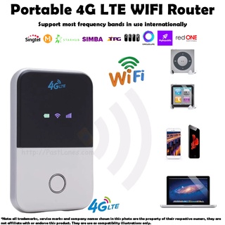 4G LTE SIM Card Portable Pocket Wifi Router Hotspot For International Telecom, TPG, Singtel, M1, Starhub, SIMBA