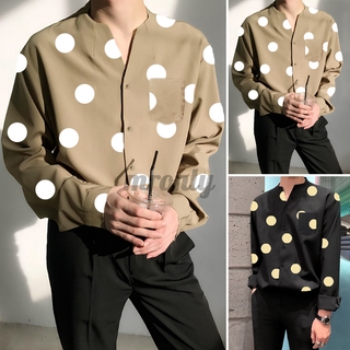 polka dot button up shirt