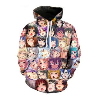 New Rem Alisister Mens Womens Hoodies Sweatshirt Ahegao Face Anime 3d Print Pullover Jacket Cosplay Shopee Singapore