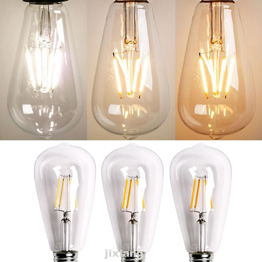 2 4 6 8w Edison Light Bulb Retro E27 Screw Led Filament Globe Lamp Shopee Singapore