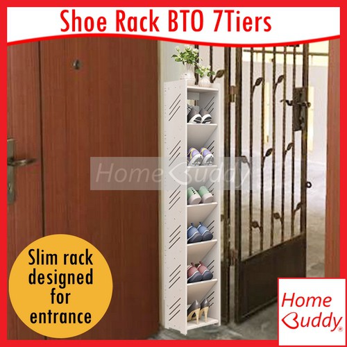 Shoe Rack Bto 7 Tiers Door Entrance Shoe Rack Ready Stocks Sg