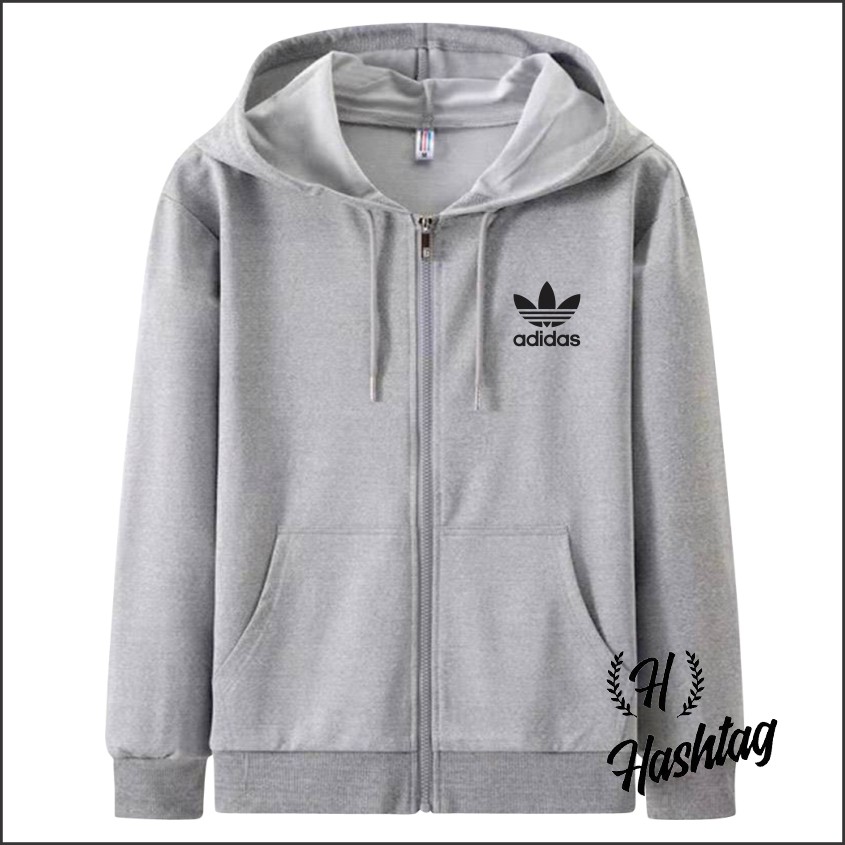 Men's korean fashon long sleeves Hoodie Jacket With Zipper Thick Fabric Stretchable Cotton Clothing