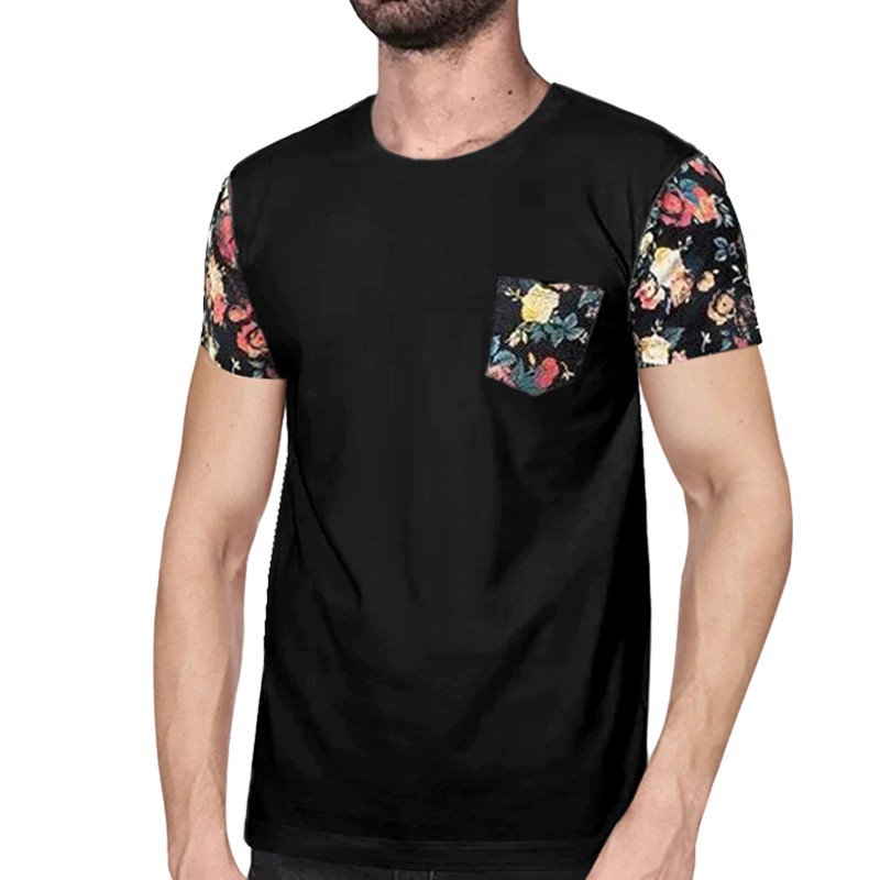 black floral t shirt mens