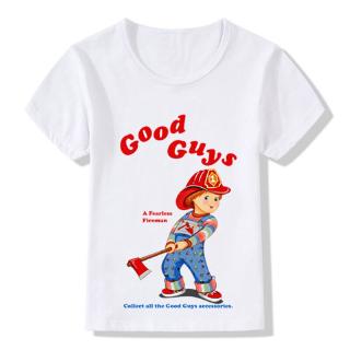 Fashion Good Guys Chucky Design Funny T Shirt Kids Baby Casual Clothes Boys Girls Summer Short Sleeve Tops Tees Shopee Singapore - chucky t shirt roblox