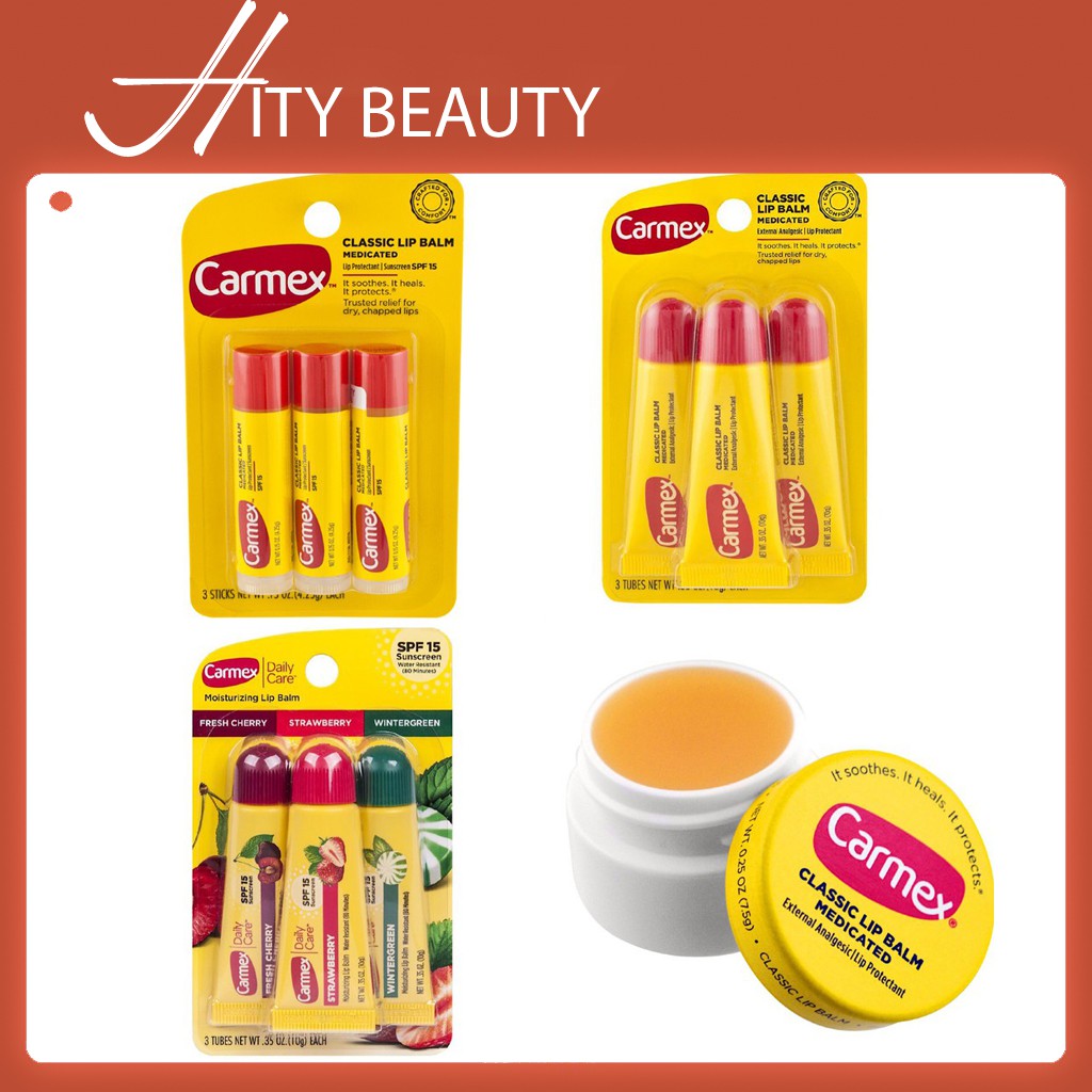 Carmex American Domestic Standard Lip Balm Many Smells Hity Beauty