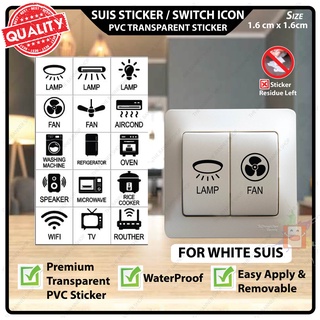 Suis Label Sticker/ Switch Label PVC Sticker / Sticker Suis / Sticker Label Elektrik / Sticker Label Suis Elektrik