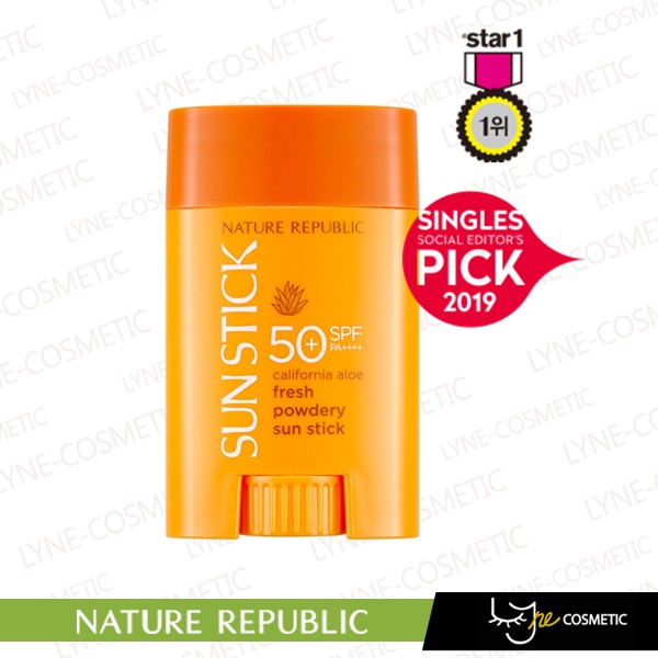Nature Republic California Aloe Fresh Powdery Sun Stick Spf50 Pa 22g Sun Care Shipping From Korea Shopee Singapore
