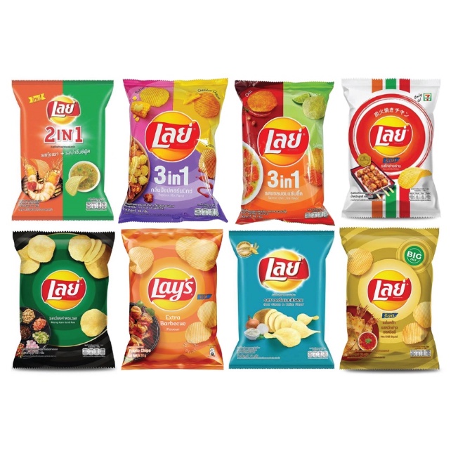 THAILAND LAYS POTATO CHIPS SMALL PACK [12 X 14G] | Shopee Singapore