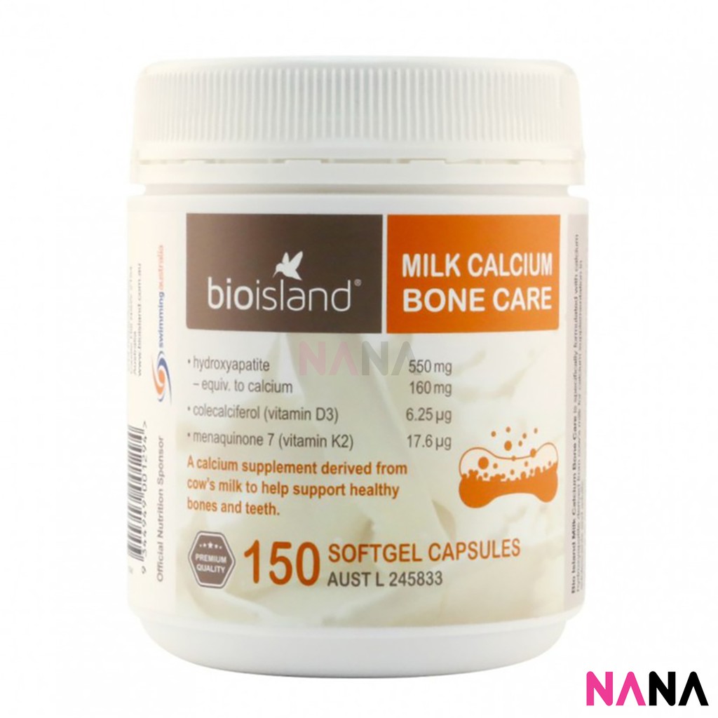 Bio Island Milk Calcium Bone Care 150cap Shopee Singapore