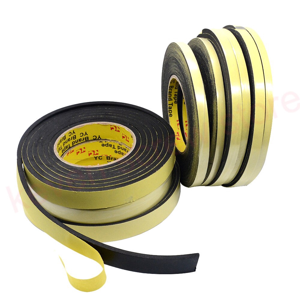 1roll 3meter single side adhesive waterproof weather stripping foam sponge rubber tape for window door seal strip 8mm 40mm shopee singapore