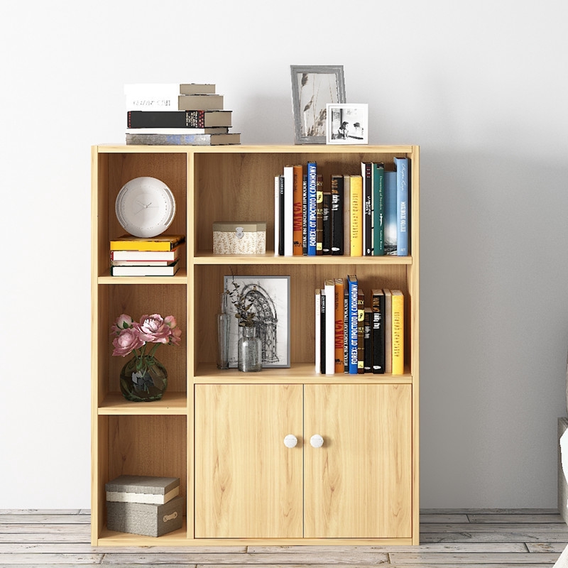 Dingbo Simple Bookcase Storage Cabinet Shelf Simple Small Wooden