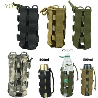 YOLO Adjustable Water Bottle Holder Outdoor Travel Holder Bag Water Bottle Pouch Portable Hydration Carrier Tactical Molle Camping Hiking Durable Holder Pouch Kettle Bag