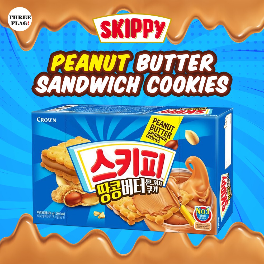 Skippy peanut butter sandwich cookie 288g shopee singapore