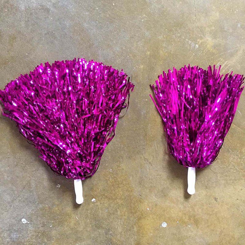 New Pom Poms Cheerleader Fancy Dress Accessory Dance Group Theatre Shows Girls
