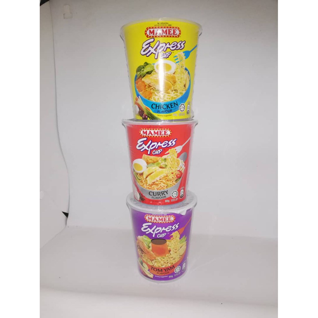 Mamee Instant  Express  Cup Noodle Curry Tom Yam 