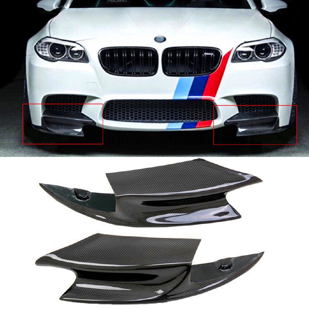 Pair R Style Carbon Fiber Front Bumper Splitters Lip For 2012-2016 BMW ...