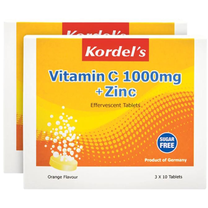 Kordel S Vitamin C 1000mg Zinc Effervescent Tablets 10 S 3x10 S Exp 04 2022 Shopee Singapore