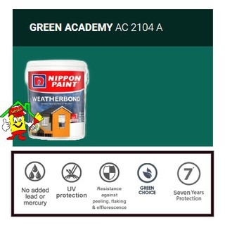 1 Litre 1l Nippon Paint Interior Super Matex Green Academy Np Ac 2104 A Shopee Singapore