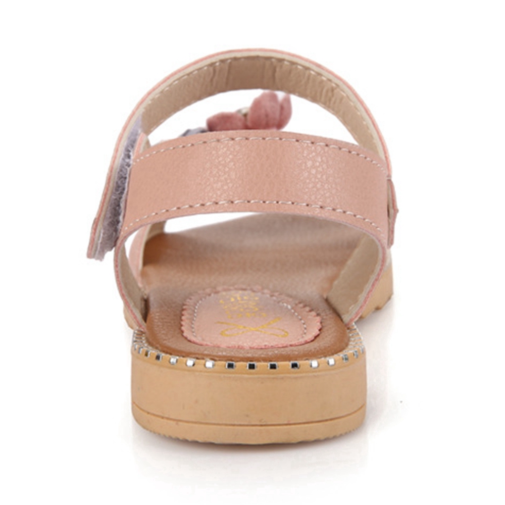 4-16 Years Girls Sandals Pink Shoes Vintage Flower Diamond Princess Girls White Shoes Sandals Soft Sole