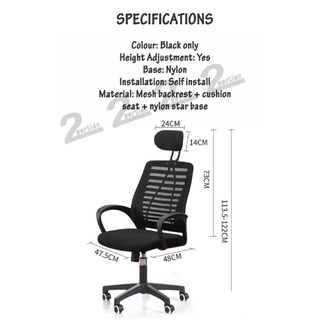 Swivel Office Chair Black (INSTALLATION OPTION AVAIL) #5