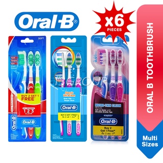 Image of Oral B Toothbrush (Extra Soft / Soft / Medium), [Bundle Of 6 Pieces]
