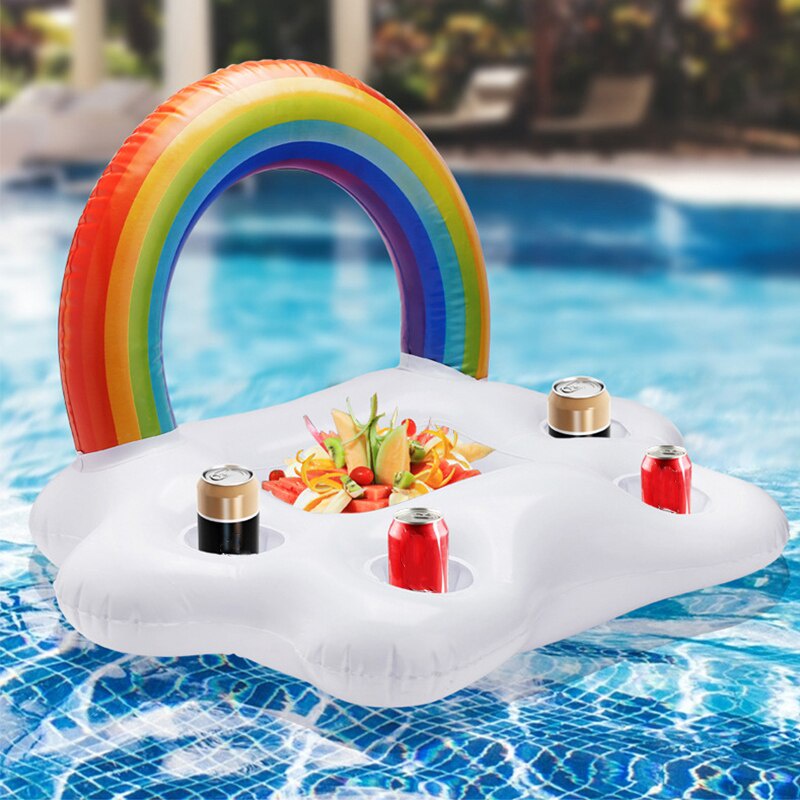 Inflatable Cactus Floating Drink Can Cup Holder Tub Swimming Pool Beach Party 