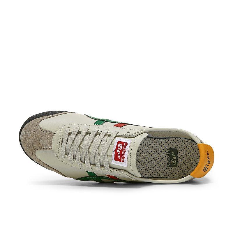Onitsuka  Mexico 66 Men's Sneakers White Green Red Leather Shoes Women's Couple Shoes Tigers shoes