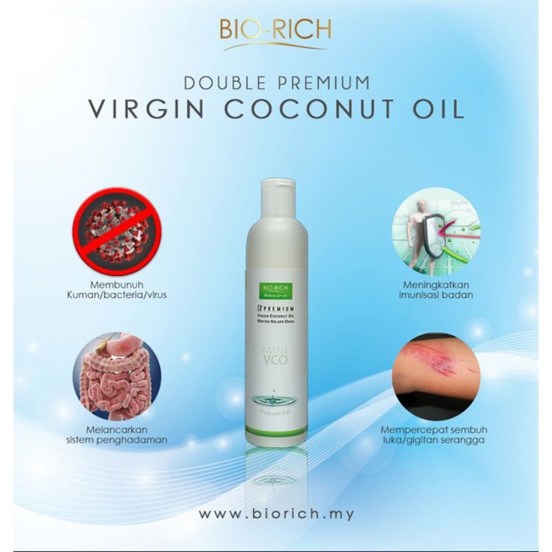 Vco 300ml Double Premium Biorich Virgin Coconut Oil Dara Coconut Oil Shopee Singapore