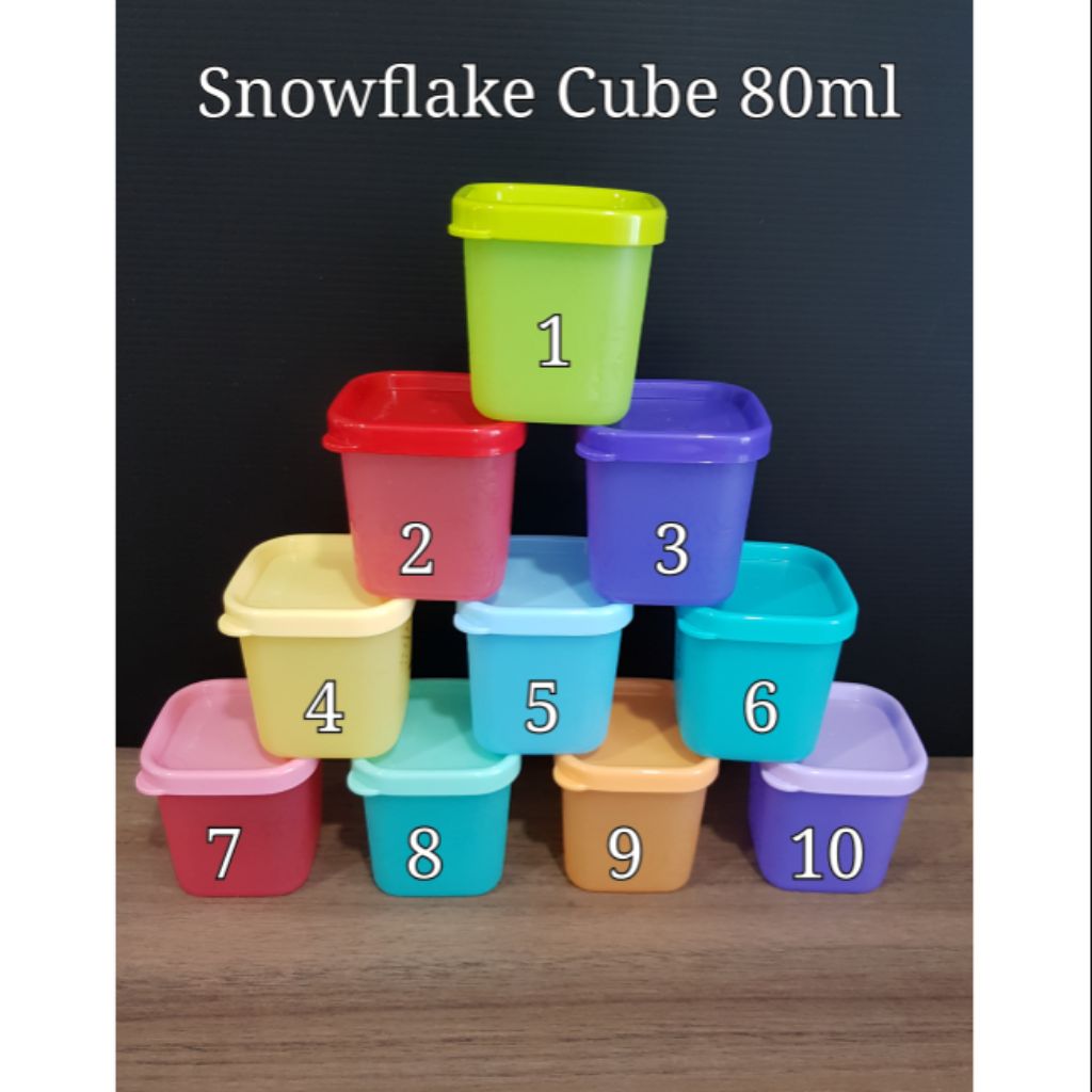 Tupperware Just For You Rainbow Cube 80ml 1 5 6cm L X 5 6cm W X 5 7cm H Shopee Singapore