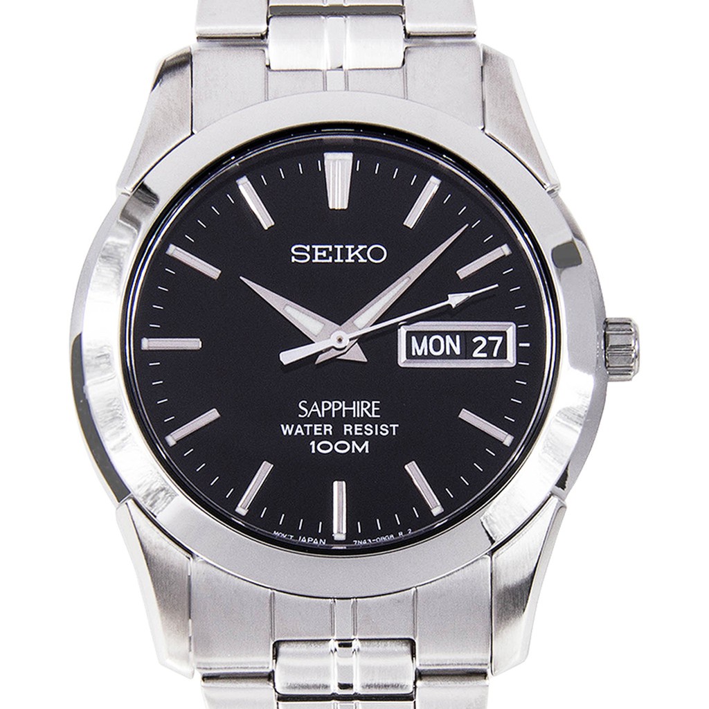 Time Cruze] Seiko SGG715 Sapphire 100M Stainless Steel Analog Quartz Black  Dial Men's Watch SGG715P1 SGG715P | Shopee Singapore