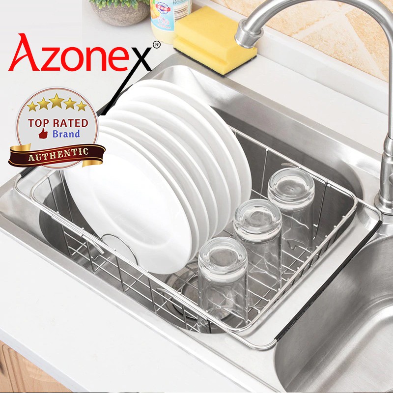 Malaysia] Dish Rack Stainless Steel Dish Drainer Rak Pinggan